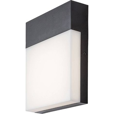 GIMONE, OUTDOOR WALL LAMP, BLACK PLASTIC LAMP WITH WHITE PLA (1/5)