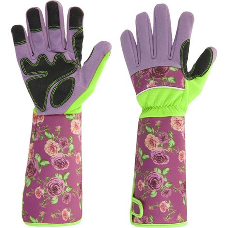 Filiyano-1 paire de gants de jardin pour femme, imprimés et anti-épines (1/5)
