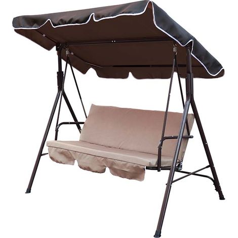 Dondolo Helen 3 posti 172x112x152 cm beige