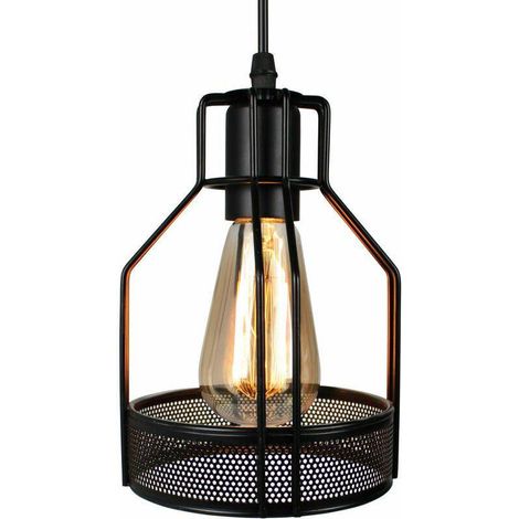 Suspension en métal de style industriel, un luminaire vintage idéal pour les cuisines, salons, salles à manger, chambres, restaurants, cafés et bars. (1/5)