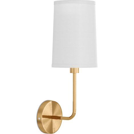 Lampada Applique da Parete - Oro con Paralume in Tela - Miu Oro