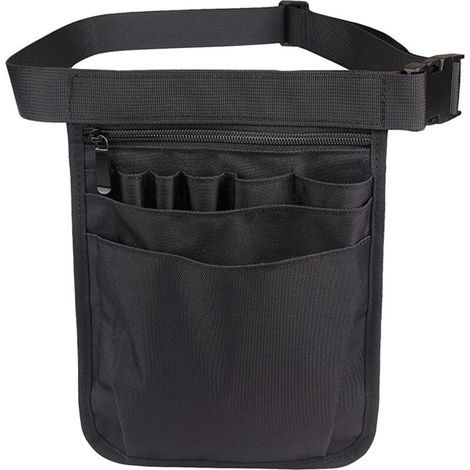 Werkzeugtasche für Krankenschwestern, multifunktionale Werkzeuggürteltasche, Werkzeugbeutel, Werkzeughalter, schwarze Aufbewahrungstasche für Pflegezubehör mit verstellbarem Gürtel für Krankenschweste (1/5)