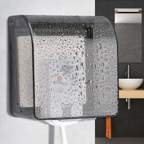 Pair Kunststoff-Steckdosenabdeckung Typ 86, durchscheinend schwarz, wasserdicht, wandmontierte wasserdichte Box für Außen-, Badezimmer- und Küchensteckdosen (12,2 × 10,8 × 7,3 cm),