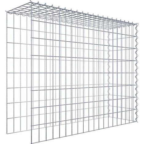 Gabiondeco - Gabion - Element de prolongation en hauteur et en longueur 100 cm x 80 cm x 30 cm (L x H x P). maille 5 x 10 cm. Spirale. Attention il manque deux gril... (1/5)