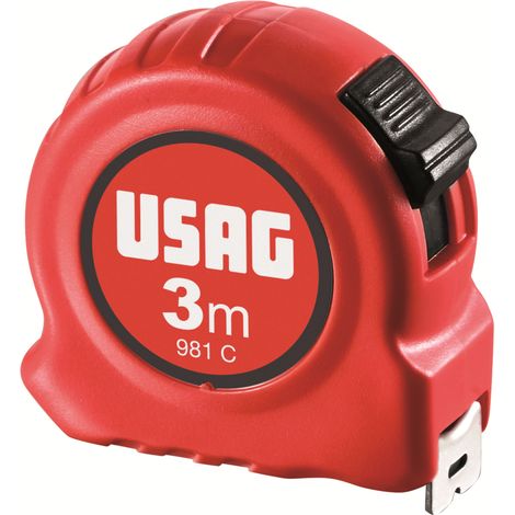 USAG Flessometro 3 metri con Cassa in ABS – Misuratori Professionali