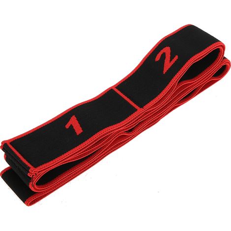 Sangle d'étirement de yoga rouge (1/5)