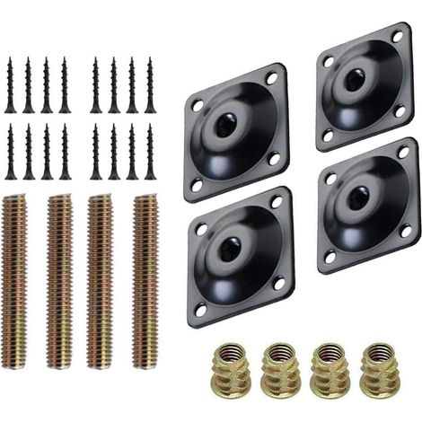 de 4 plaques de fixation pour pieds de meubles plaques de (1/5)
