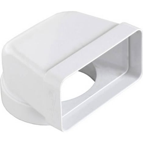 CURVA VERTICALE PER PASSAGGIO DA TUBO TONDO A RETTANGOLARE D. 100/120x60 mm FIRST