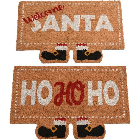 Zerbino Natale Generic motivo Babbo Natale 60x40 cm fibra cocco