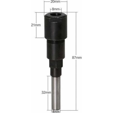 Prolunga per pinza di taglio per fresa con gambo da 8 mm - Prolunga per mandrino per macchine da taglio e incisione (1/3)