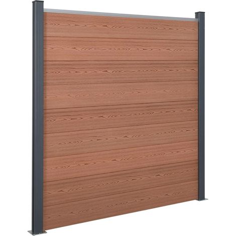 Maison Exclusive - Zaunelement-Set Braun 526x186 cm WPC
