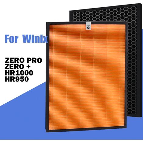(1 ensemble - Chine continentale) Filtre HEPA antibactérien et filtre à charbon actif compatibles avec les purificateurs d'air Winix ZERO PRO / ZERO + / HR1000 / HR950 (1/4)