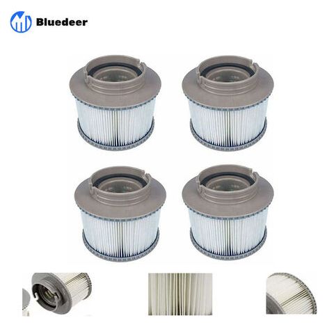 MSPA FD2089 de Rechange de Filtre pour Tous Les modèles Whirlpool Spas Swimming Piscine,Cartouches filtrantes avec Filet pour MSpa Les spas Bubble Spa (4 pièces) (1/5)