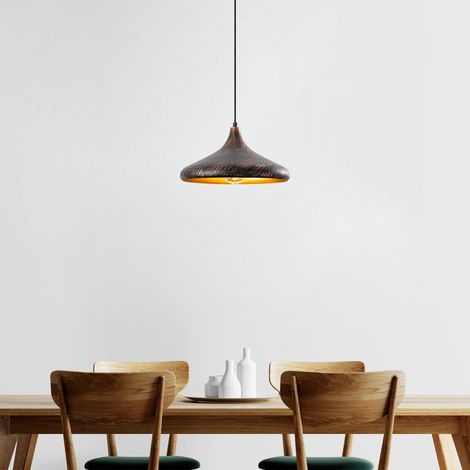 Suspension métal effet cuivre brossé – forme soucoupe SILE (1/5)