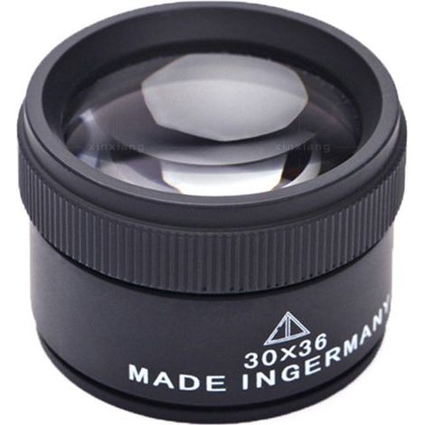 Juwelierlupe – Tragbare Lupe – Mini-Lupe – 30x36 – 30-fache Vergrößerung – Linsendurchmesser: 36 mm – Schwarz – Material: Zinklegierung (1/5)