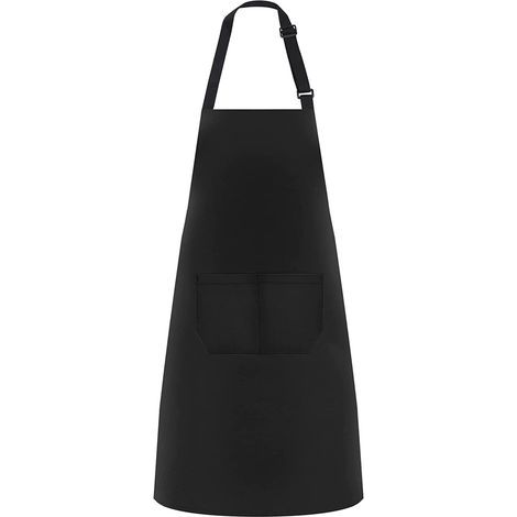 Tabliers de Cuisine, Sangle Réglable pour Le Cou et 2 Poches, Etanche Réglable Tablier pour Homme Femme,Tablier Cuisine Professionnel (1/4)