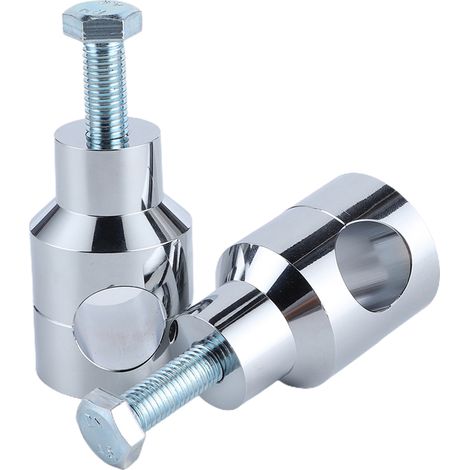 [Pièces Motos] Adaptateur Élévateur de Guidon Circular en Aluminium, Chrome Plating 25mm, 2 Supports + 2 Vis, Confort et Longue Distance (1/5)