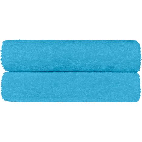 Set Asciugamani Bagno 100% Cotone Super Assorbenti Telo Doccia Spugna Professionali Salvietta Lavetta Viso Asciugamano Salviette Teli Asciugamano Ospite Qualità Hotel Lavette 2 Teli doccia - Turchese
