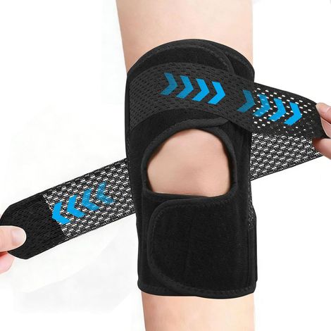 Genouillère pour homme et femme - Genouillère ménisque réglable avec sangle pour douleurs au genou, déchirure du ménisque, arthrite, ACL, bandage orthopédique pour la course, le sport, le yoga (1/5)