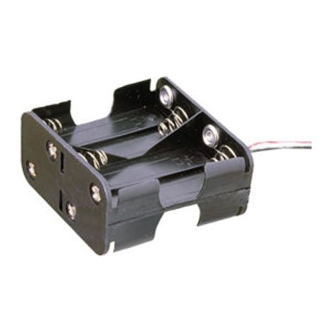 Portabatterie per 8 batterie da 1,5V (12V) 200 mm, nero Electro Dh 33.050 8430552029112