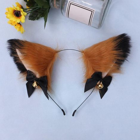 Serre-tête oreilles de chat en peluche cosplay pour fille, accessoire de déguisement mignon, fourrure douce, coiffe de costume, accessoire de fête (1/5)