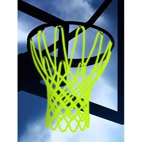 1 Filet de basket lumineux, Filet en nylon solaire lumineux pour la nuit, Équipement de sport extérieur portable (1/5)