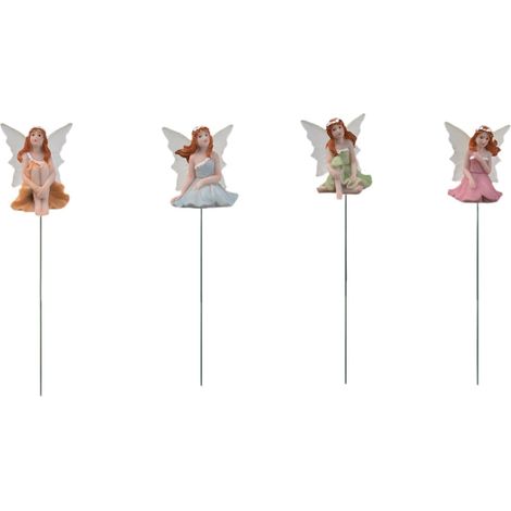 Lot de 4 figurines miniatures de s décoratives, accessoires de jardin faciles à utiliser, pour la cour, ou la maison. Idéales pour décorer