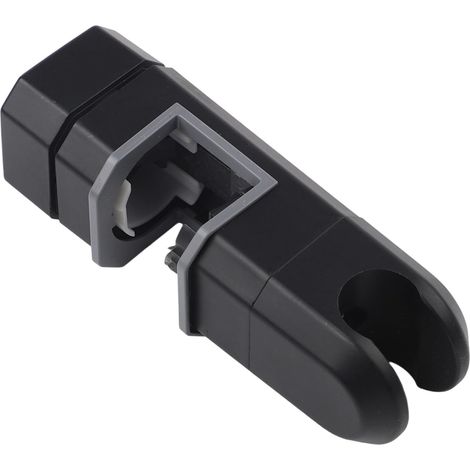Support de pommeau de douche réglable, fixation chromée pour barre de douche coulissante, 15 mm, 30 mm, rotation à 360°, clip antidérapant, adaptateur pour douche, accessoire de salle de bain (noir). (1/5)