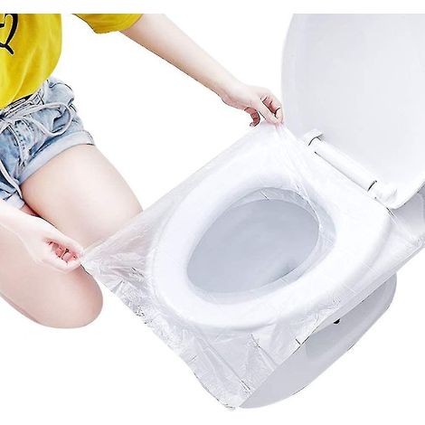 Packung mit 50 Einweg-Toilettensitzbezügen, schützenden Toilettenmatten