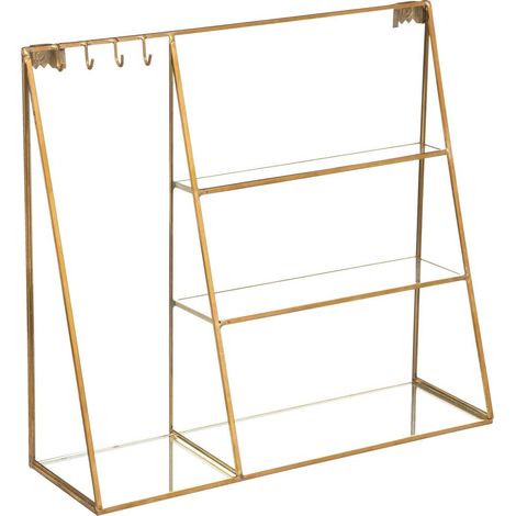 Joyero Mood - latón y cristal - oro - 30x27 cm - Atmosphera créateur d'intérieur