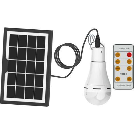 Lampes LED solaires 9 W avec télécommande et contrôle automatique de l'éclairage, 5 modes d'éclairage, lumière blanche 6000-6500 K - AquaForge (1/5)