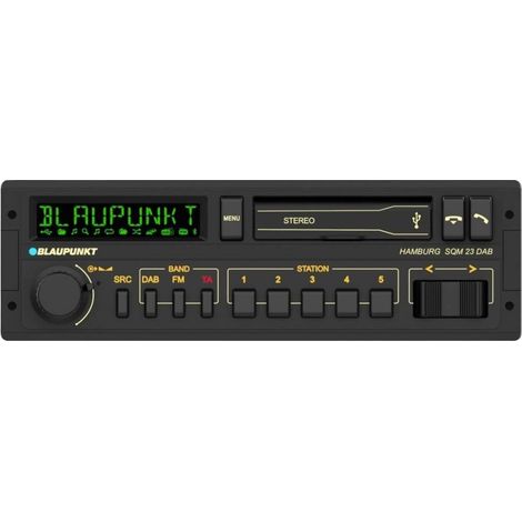 Blaupunkt Hamburg SQM 23 DAB Autoradio Sintonizzatore DAB+, Design retrò, Collegamento per controllo remoto da volante, (1/4)