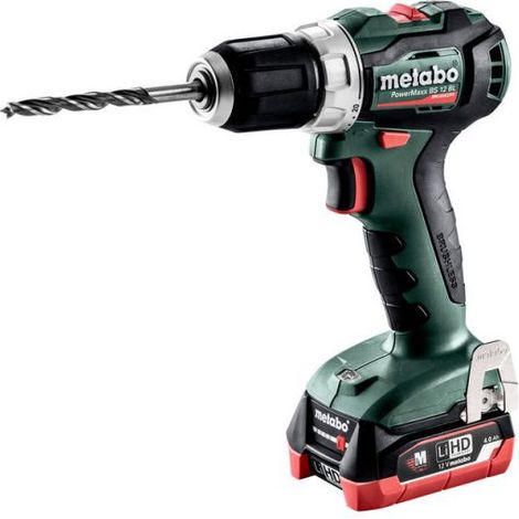 Perceuse-visseuse sans fil PowerMaxx BS 12 BL metabo, Coffret, 12V 2x4Ah LiHD + ASC 55 (1/3)