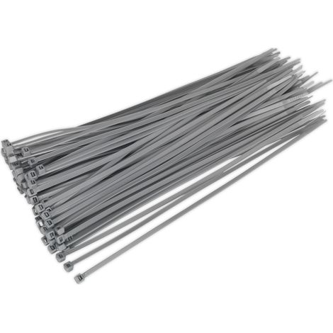Sealey Cable Tie 300 x 4.4mm, Silver - Pack of 100 CT30048P100S