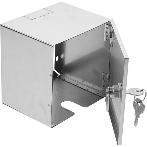 Boîtier électrique avec serrure - Boîtier électrique étanche - résistant aux intempéries - Couvercle pour câble d'alimentation - Prise de sécurité en acier inoxydable (1/5)