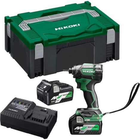 Hikoki – Visseuse à chocs 18V avec 2 batteries 5Ah – Couple max 207Nm – Moteur Brushless – Éclairage LED – Chargeur ventilé (1/4)
