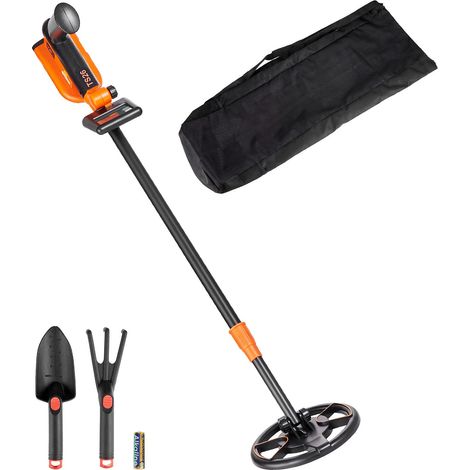 Détecteur de métaux pour enfants, bobine étanche 15,2 cm avec écran LCD, tige en fibre de carbone réglable de 66 à 91,4 cm, légère, pour détection de pièces et trésors. (1/5)