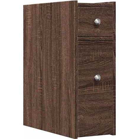 Maison Exclusive - Armario de baño estrecho con ruedas madera mar