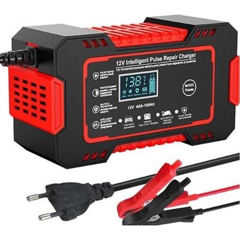 Chargeur de Batterie - EMS - 12V/24V 8A - Intelligent - Portable - Écran LCD