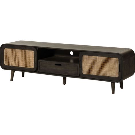 TV-Board Mango 180x40x50 dunkelgrau lackiert VALENCIA 222 (1/4)