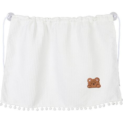 Pare-soleil de fenêtre de voiture avec ventouses, revêtement latéral en polyester blanc, 64 cm x 46 cm, convient pour les voyages et les courses à l'arrière, rideau latéral de voiture. (1/5)