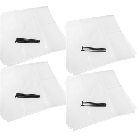 vhbw 20x Spänefangsack Ersatz für Festool 4014549331361 für Späneabsauganlage, Rohluftentstauber - Polyethylen-Staubbeutel Set, Transparent