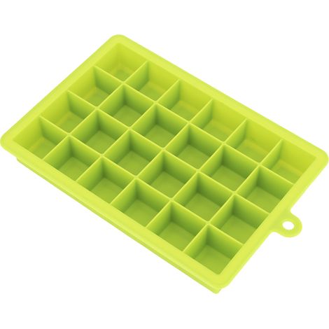 24-teilige quadratische Eiswürfelform, Pudding-DIY-Form, Silikonform, Küchenhelfer (Grün) (1/5)