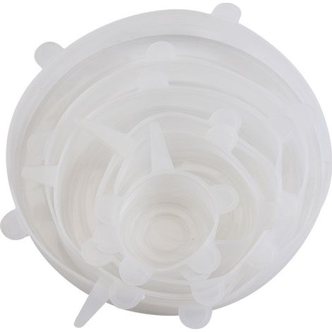 Couvercle De Conservation En Silicone - Ensemble Extensible Anti-poussière - Pour Bol Réfrigérateur Micro-ondes - Lot De 6 Pièces (1/5)