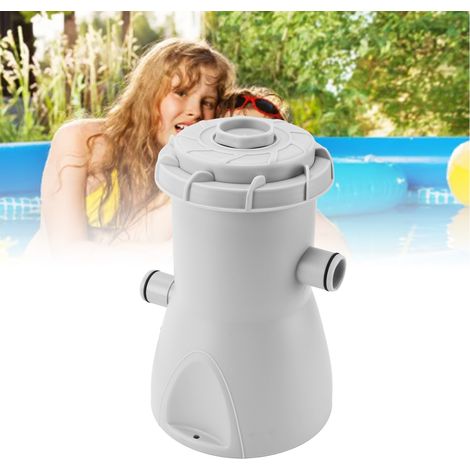 Bomba de filtro para piscina – Bomba eléctrica de 800 gal/h – Cartucho de filtro extraíble – 2 mangueras incluidas – ABS – Enchufe estadounidense de 110 V