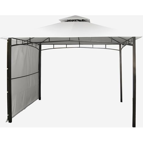Tonnelle de jardin terrasse et bar avec ouverture Antigua UV - Anthracite