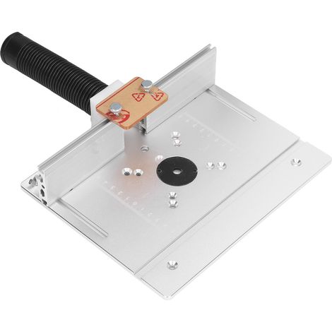 Kit de levage pour défonceuse, en alliage d'aluminium, rotation à 180°, plaque d'insertion multifonctionnelle pour table de défonceuse, pour le travail du bois (1/5)