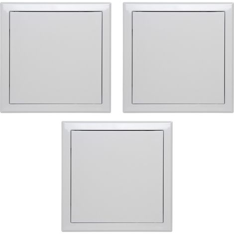 Semin Trappe de Visite Acier - Laquée Blanche 600 x 600 mm - Plaque de Plâtre, Mur et Plafond - Ouverture Pousser & Relâcher (Lot de 3) (1/5)