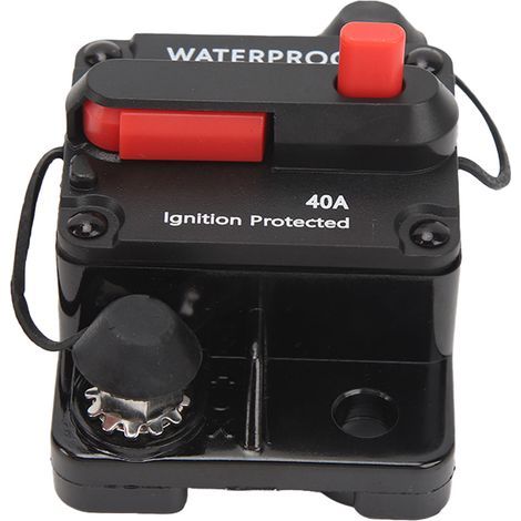 12V wasserdichter manueller Reset-Audio-Schutzschalter mit 40A-Sicherung für Autoradiosysteme (1/5)