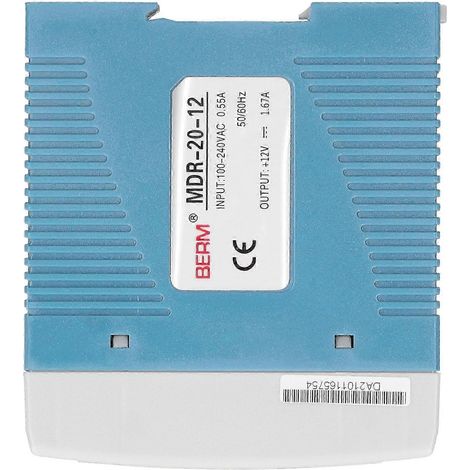 Industrielles Schaltnetzteil MDR2012, ultraflache DIN-Schiene, 100-240VAC-Wandler, professionelle Ausführung, geringer Platzbedarf, zuverlässige Stromversorgung für die Automatisierung. (1/4)